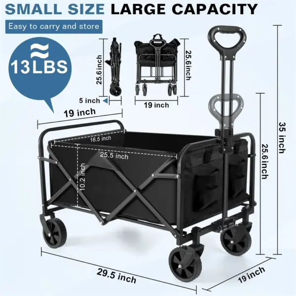 Folding Beach Wagon Cart - Image 4